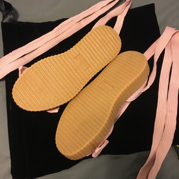 New Fenty by Rihanna Puma Pink Creeper Bow Sandals - Picture 6 of 8